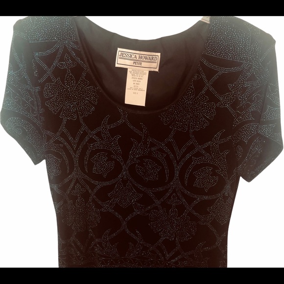 70% OFF Jessica Howard Vintage Sparkling Sexy Navy Blue Semi Formal dress - Picture 4 of 9